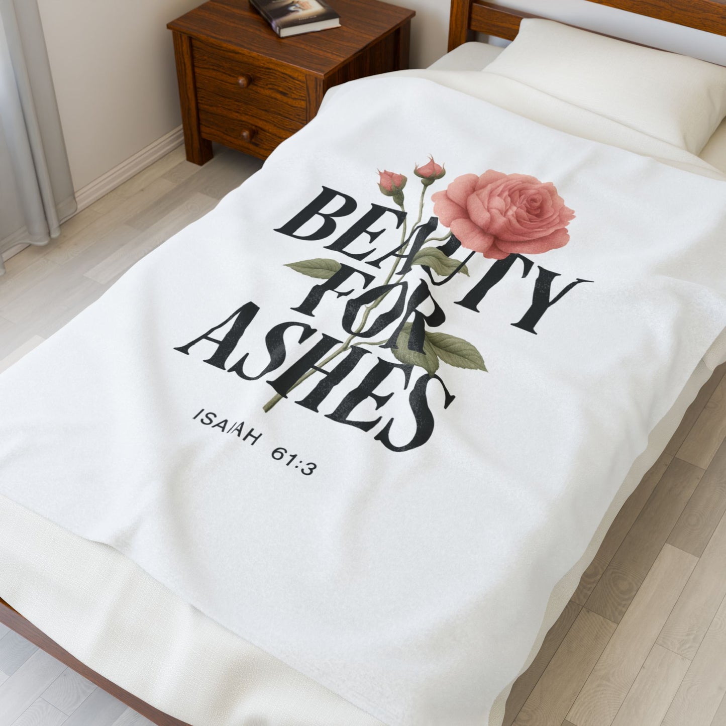 Cozy Inspirational Velveteen Plush Blanket | Beauty for Ashes | Perfect Gift for All Occasions, Home Decor, Comfort, Cozy Blanket, [...]