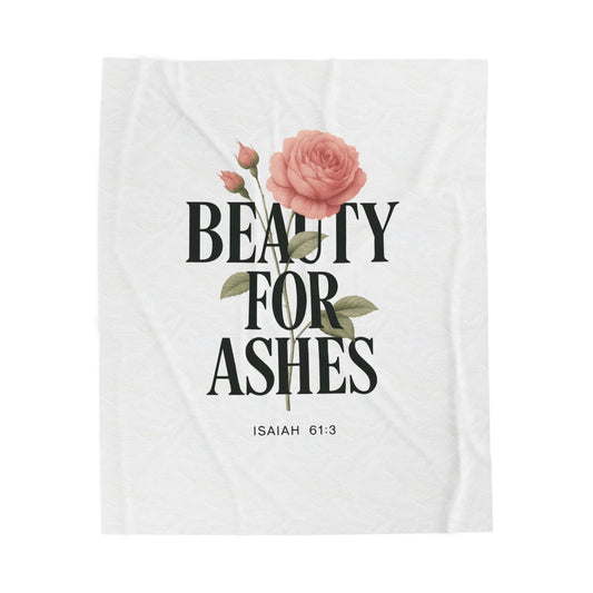 Cozy Inspirational Velveteen Plush Blanket | Beauty for Ashes | Perfect Gift for All Occasions, Home Decor, Comfort, Cozy Blanket, [...]